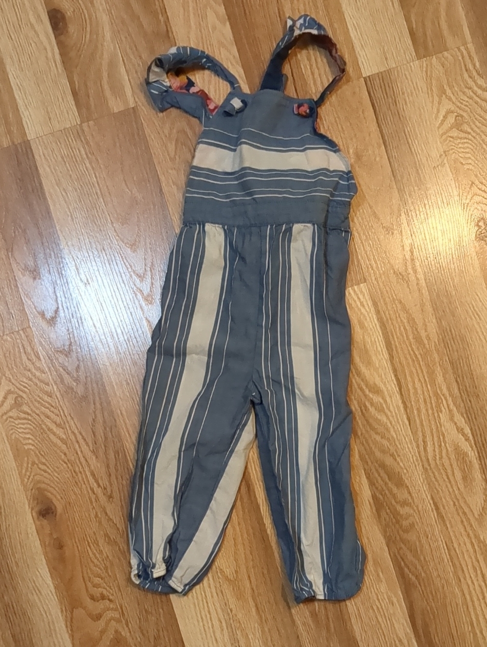 Matilda Jane Blue and Cream Striped Overalls